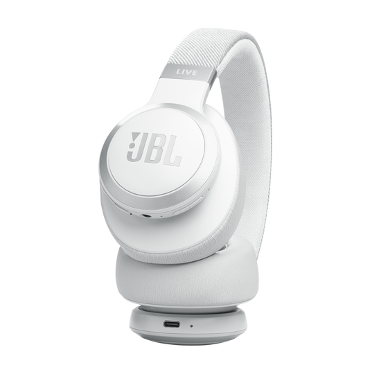 JBL Live 770NC - White - Wireless Over-Ear Headphones with True Adaptive Noise Cancelling - Detailshot 2
